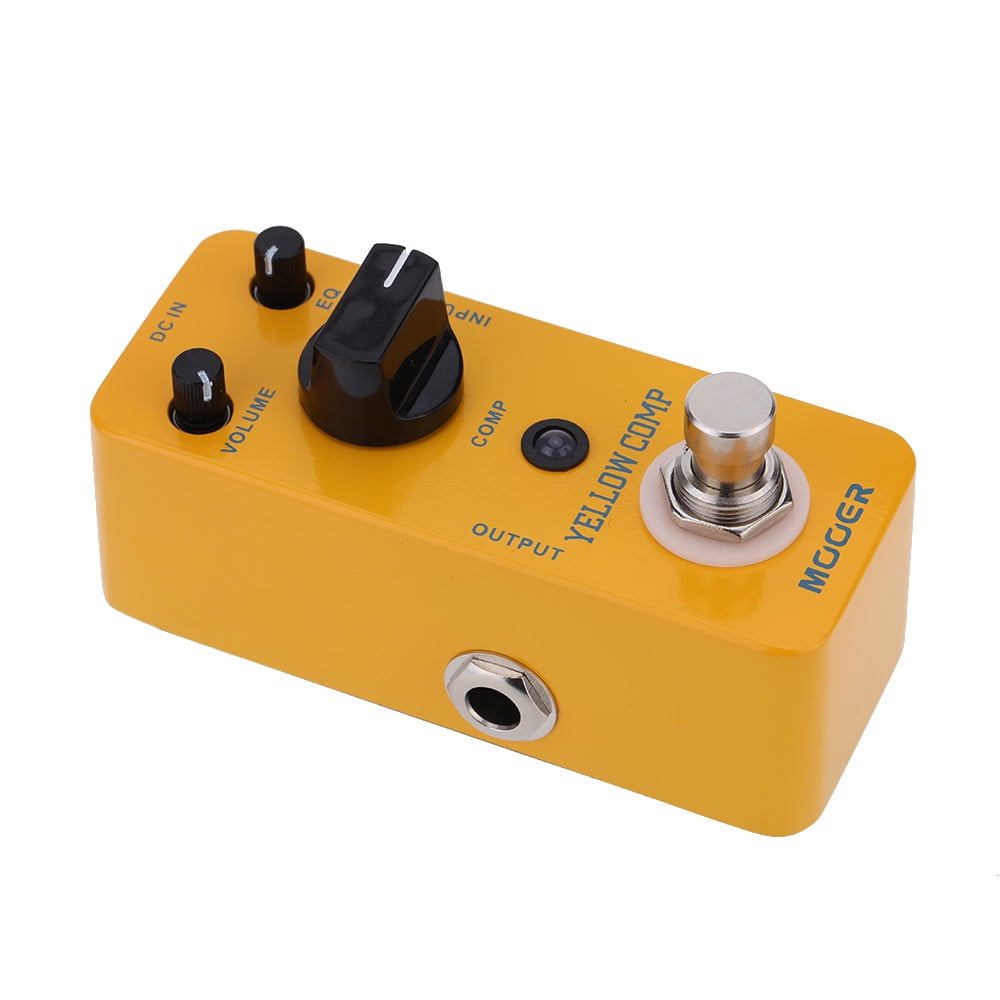 MOOER Compressor Pedal Yellow Comp Mini Portable Compression with True Bypass EQ and Volume Adjustable Classic Optical Compressor Pedals for Electric Guitar Bass