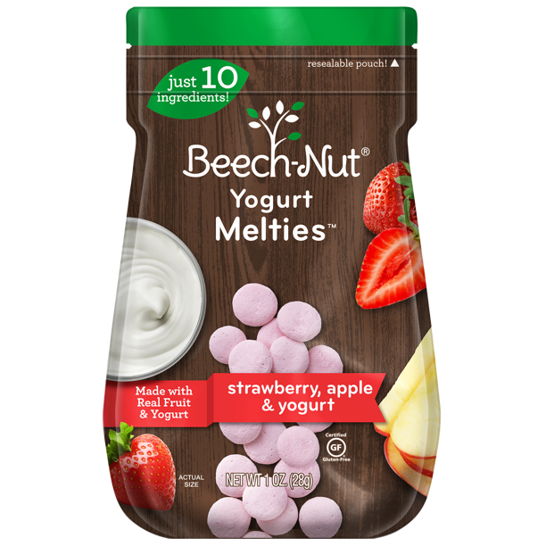 BeechNut Yogurt Melties, Stage 3, Strawberry, Apple & Yogurt, 1 oz