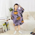 thumbnail image 6 of FORMRS Wearable Blanket Hoodie with Sleeves for Kids Cozy Flannel Sweatshirt, Halloween Pumpkin, 6 of 7