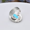 thumbnail image 4 of Magnesite Turquoise 925 Sterling Silver Ring, 16X12 mm Oval Gemstone Ring, Blue Ring, Christmas Gift, Unique Jewelry Ring, Adjustable Ring V5551R21992, 4 of 4