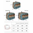 thumbnail image 2 of Light Blue Brown Small Toaster Cover 2 Slice, Kitchen Appliance Covers, Rustic Farmhouse Dog Paw Vintage Toaster Oven Cover with Loop, Bread Machine Cover Polyester Dust Cover Protection, 2 of 4