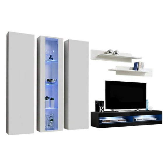 Fly C 34TV Wall Mounted Floating Modern Entertainment Center