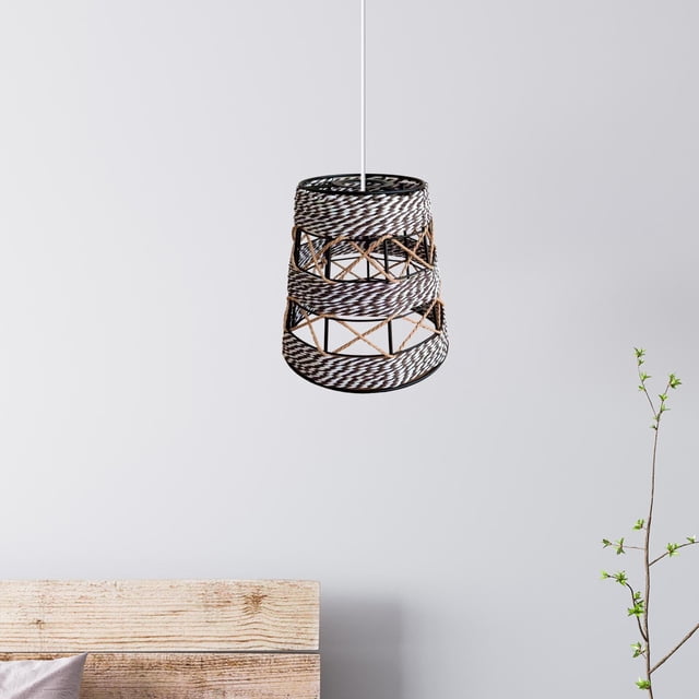 Cubierta para Farol de Techo, Pantalla de Cuerda Tejida, Pantalla de Luz a Prueba de Polvo, Pantalla de Lámpara para Pasillo, Hotel, Mesa de Comedor, Estilo A