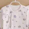 thumbnail image 4 of CAUYDY Infant Girls Outfits Preemie Boys Clothes Unisex Baby Layette 2 Long Sleeve Shirt + 2 Pants + Hat + Bib + Bellyband 7 Pieces Soft Set Fall Sizes 0-3 Months,White, 4 of 5
