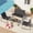 Black-4, variant on 4-Piece steel Patio Furniture Set, Outdoor Leisure Table & Chair Combination with Tempered Glass Coffee Table, Ideal for Porch, Garden & Lawn Black