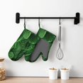 thumbnail image 6 of Hirioo Natural Green Leaves for Silicone Oven Mitts for BBQ, Baking, Cooking, Set of 2, Heat Resistant 260℃, Non-Slip Kitchen Essentials, 6 of 6