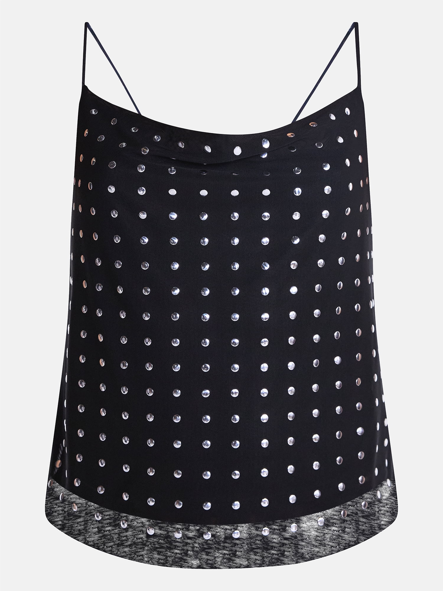 No Boundaries Studded Cowl Neck Cami, Women's XXS-XXL