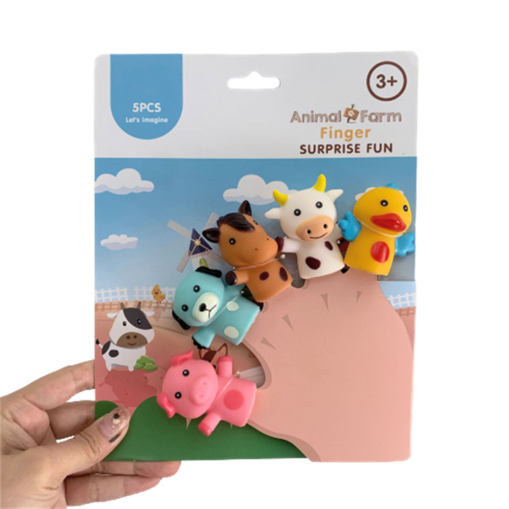 Alextreme Simulation Animal Hand Puppet Toy Set Animals Finger Puppets