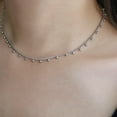 thumbnail image 4 of Stainless Steel Beaded Chain Style Collar Necklace, 4 of 9