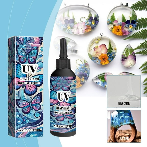 Toolix Glue Highly Transparent Uv Resin Glue Diy Handmade Uv Shadowless Glue Quick-Drying Glue