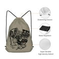 thumbnail image 5 of XMXT Waterproof Gym Bag, Retro Mechanical Pattern Drawstring Backpack for Men, m, 5 of 8