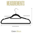 thumbnail image 2 of TiaGOC Premium Velvet Hangers 100 Pack - Non-Slip Clothes Hangers with Tie Bar - Black Hangers - Standard Hangers with 360 Degree Rotatable Hook - Heavy Duty Coat Hangers, 2 of 9