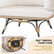thumbnail image 5 of Single swivel egg chair con smooth 360-degree swivel design: negra steel frame, brown rattan, y off-blanca cushion, 5 of 7