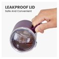 thumbnail image 5 of 12oz Stainless Steel Travel Mug with Handle & Lid - Double Wall Insulated Coffee Cup for Hot & Cold Drinks, Camping, Tea - Plum, Set of 1, 5 of 9