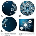 thumbnail image 3 of Designart "Holiday with Blue Snowflakes II" Landscapes Framed Wall Art Decor - Traditional Blue Winter Landscape Bedroom Framed Canvas Wall Art, 3 of 6