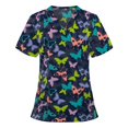 thumbnail image 2 of T-shirt à Manches Courtes à Col en V pour Femmes, 2 of 3