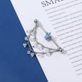 thumbnail image 2 of ZS 14G Tortoise Industrial Barbell Jewelry Bead Tassel Dangel Cartilage Conch Piercing Silver Earrings Piercing, 2 of 8