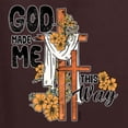 thumbnail image 6 of Wild Bobby God Made Me This Way Cross with Sunflowers Inspirational/Christian Women Tri-Blend Racerback Tank Top, Brown, Medium, 6 of 6