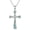 Rose, variant on Cross Mountains Necklace 925 Sterling Silver Turquoise Lapis Lazuli Abalone Moonstone Gravel Sunset Nature Jewelry Faith Christian Gift for Men Women