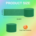 thumbnail image 2 of Uxcell Crepe Paper Streamers, Party Decorations Streamers for Birthday Wedding Christmas Party Supplies Christmas Green 1.8Inch x 82Ft, 2 of 7