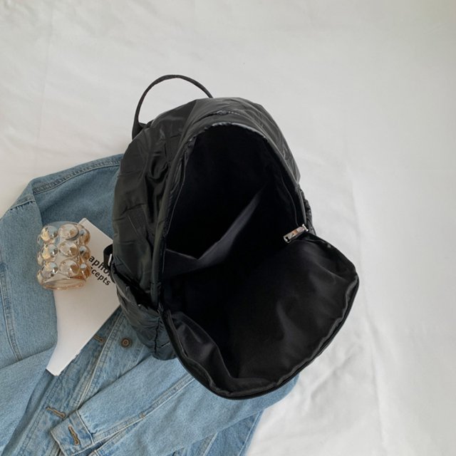 Bolsa Bolso Moda mujer mochila femenina mochila acolchada impermeable de color sólido para el invierno