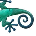 thumbnail image 2 of LuxenHome 24-Inch Blue Gecko Lizard Metal and Glass Outdoor Wall Decor, 2 of 7