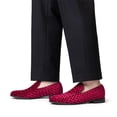 thumbnail image 5 of Bruno Marc Men's Dress Loafers Velvet Tuxedo Slip-on Shoes Wedding Party Red Bottom for Male, 5 of 7