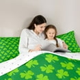 thumbnail image 4 of Feelyou St. Patrick's Day Bedding Comforter Set 7pcs, Luck Shamrock Kids King Bedding Sets, 4 of 8