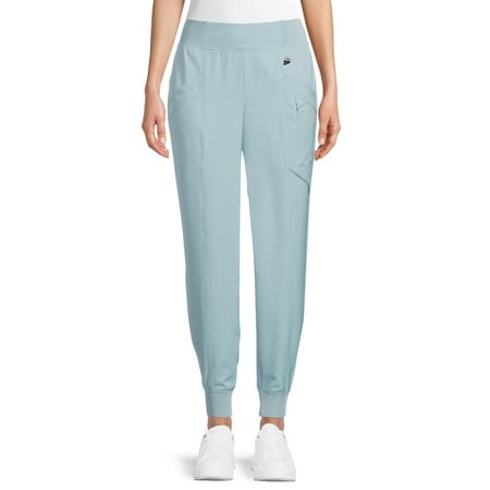 ClimateRight by Cuddl Duds Women’s and Women's Plus Woven Twill Scrub Jogger with Silver Ion Anti-Bacterial Technology
