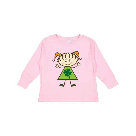 Inktastic St Patricks Day Irish Girl Girls Long Sleeve Toddler T-Shirt