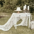 thumbnail image 5 of Vintage White Lace Wedding Table Runner with Rose Floral Table Overlay for Rustic Boho Wedding Reception Table Decor, Chic Bridal Shower Baby Shower Birthday Party Table Decorations 30x120 Inch, 5 of 5