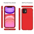 thumbnail image 4 of Dteck iPhone 11 Case, Ultra Slim Fit iPhone Case Liquid Silicone Gel Cover with Full Body Protection Anti-Scratch Shockproof Case Compatible with iPhone 11 6.1 inch, Red, 4 of 6