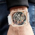 thumbnail image 5 of AESOP Real Flying Tourbillon Skeleton Mechanical Hand Wind Wrist Watch Men Sapphire Crystal Diamond Business Dress Hollow Dial Clock Man Super Luminous Transparent Case Rubber Band, 5 of 8