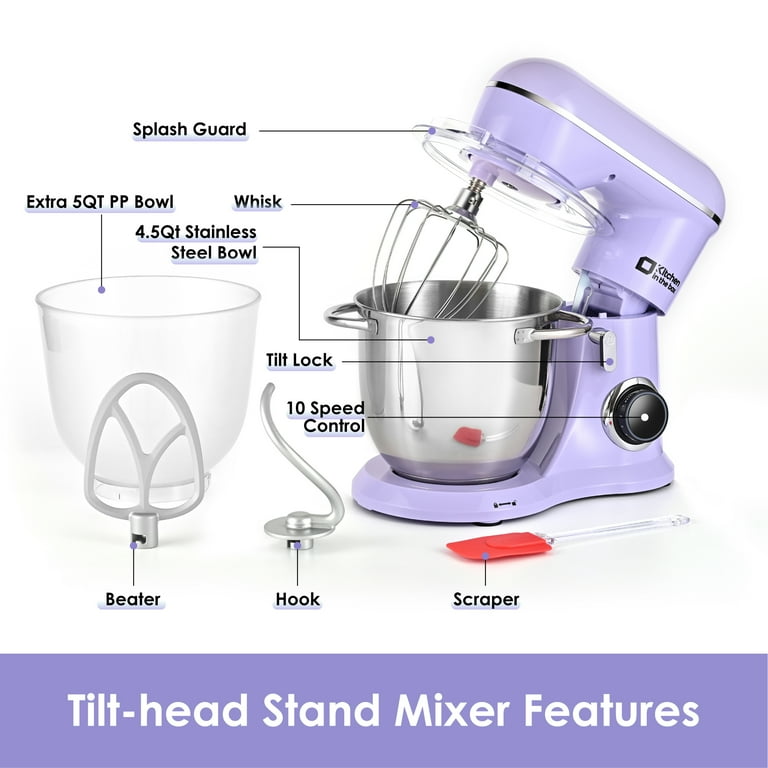 Kitchen in the box 10 Speeds Stand Mixer with 4.5QT+5QT Two Kitchen in the box 10 Speeds Stand Mixer with 4.5QT+5QT Two