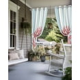 thumbnail image 4 of nqOlkjepod Outdoor Curtains for Patio Waterproof, Red Coral Outdoor Privacy Panels Grommet, Coastal Shell Summer Beach Stripe Nautical Blackout Outside Curtains for Porch/Cabana 54"x95", 2 Panels, 4 of 8