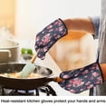 thumbnail image 4 of Cute Oven Mitts,Pioneer Flower Floral Print Pattern Oven Mitt 2-Pack Set,Kitchen Gloves for Oven,Heat Resistant Oven Mitts 7.7"x12", 4 of 7