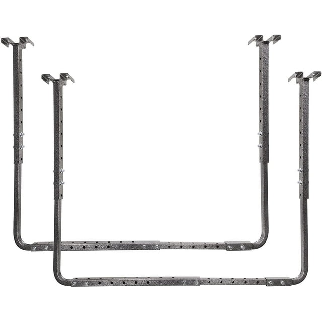 34" x 26" Adjustable Garage Ceiling Storage Rack Kit, Heavy-Duty Hanging Overhead Shelves for Garage Organization, 250 lb Capacity, Pack of 2, Hammertone Finish