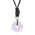 thumbnail image 1 of Zhuge Colgante de collar hecho a mano, collar de piedra natural vintage con hebilla de seguridad, colgante curativo (blanco), 1 of 5