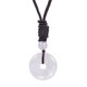 thumbnail image 1 of Zhuge Colgante de collar hecho a mano, collar de piedra natural vintage con hebilla de seguridad, colgante curativo (blanco), 1 of 5