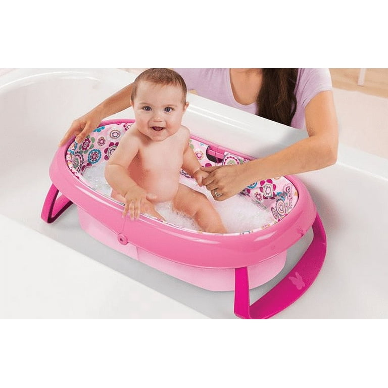 2 in 1 Bath Tub with Toy Organizer by Potty Patty - Pink for Girls