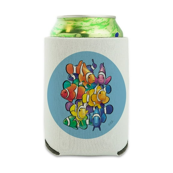 Clowns Clownfish Fish Rainbow Can Cooler - Drink Sleeve Hugger Collapsible Insulator - Beverage Insulated Holder