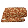 thumbnail image 4 of Burnt Orange Foot Rest, Retro Design Inspirations with Doodle Style Circles and Stripes Swirled Lines, Non-Slip Backing Ergonomic Memory Foam Leg Support for Office, Multicolor, by Ambesonne, 4 of 5