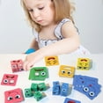 thumbnail image 2 of Wooden Changing Cube Expression Puzzle Game – 3D Pattern Matching Brain Teaser with Cards, Educational Toy for Developing Logic, Creativity And Social Play, 2 of 9