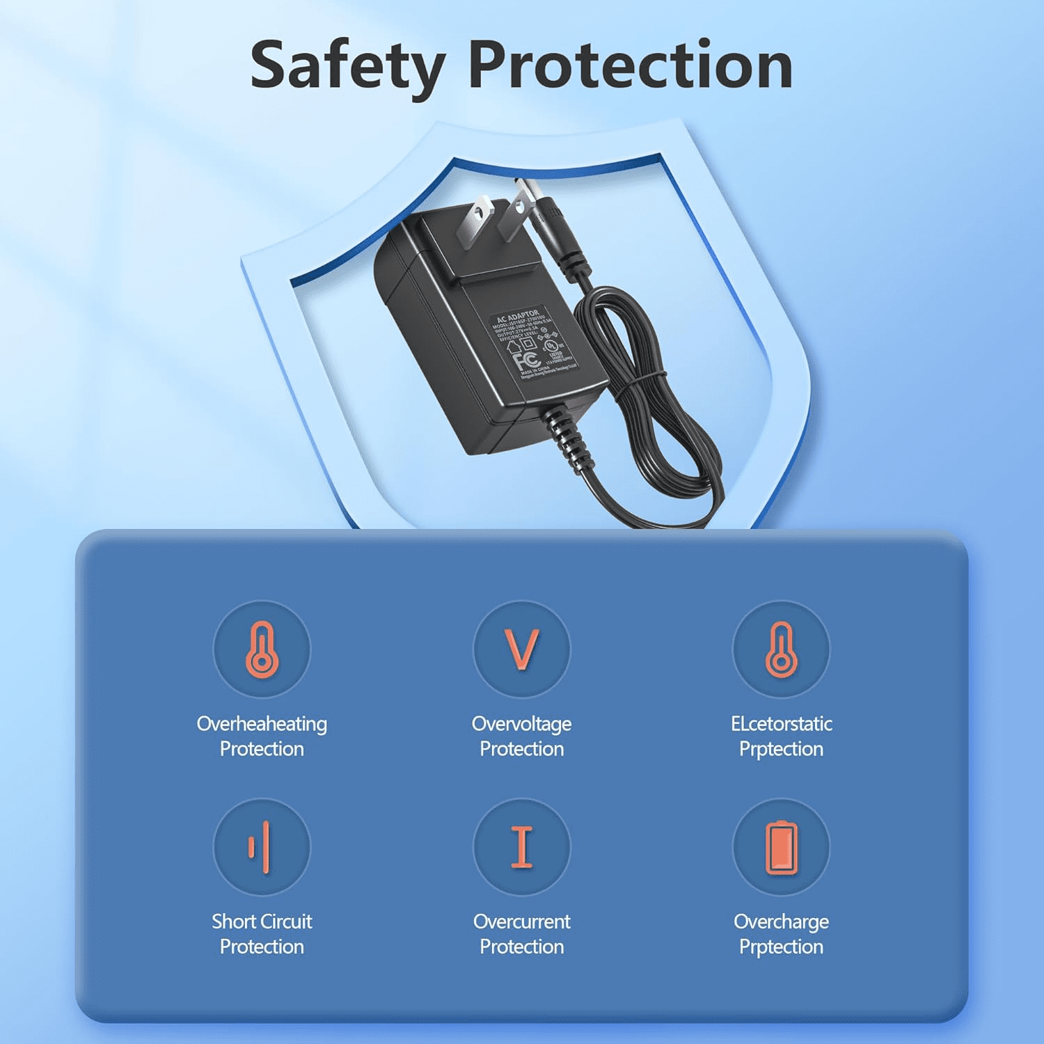 27V 1A Charger for Sharper Image Massage Gun Charger Compatible with 2437599 1013002 1015817 1011666 1012667 1013985 Power Percussion Deep Tissue Massager