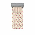 thumbnail image 2 of Tropical Bedding Set with Sheet & Covers, Exotic Composition with Watermelon Banana and Pomegranate on Dotted Background, Printed Bedroom Decor 2 Shams, 4 Sizes, Multicolor, by Ambesonne, 2 of 3
