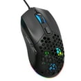 thumbnail image 2 of Zootealy Souris de Jeu Rétroéclairée RVB avec 7200 DPI, 6 Boutons Programmables, Couvercle Arrière en Nid d'Abeille, Prise Confortable - Souris de Jeu Programmable X300, 2 of 7