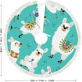 thumbnail image 5 of GZHJMY Christmas Tree Skirt Xmas Tree Skirts 48" Cartoon Llamas Christmas Tree Mat for Christmas Holiday Party Ornaments, 5 of 5