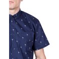 thumbnail image 3 of Men’s Flamingo Print Button Down Shirt – Tropical Short Sleeve Casual Vacation Party Top, 3 of 6