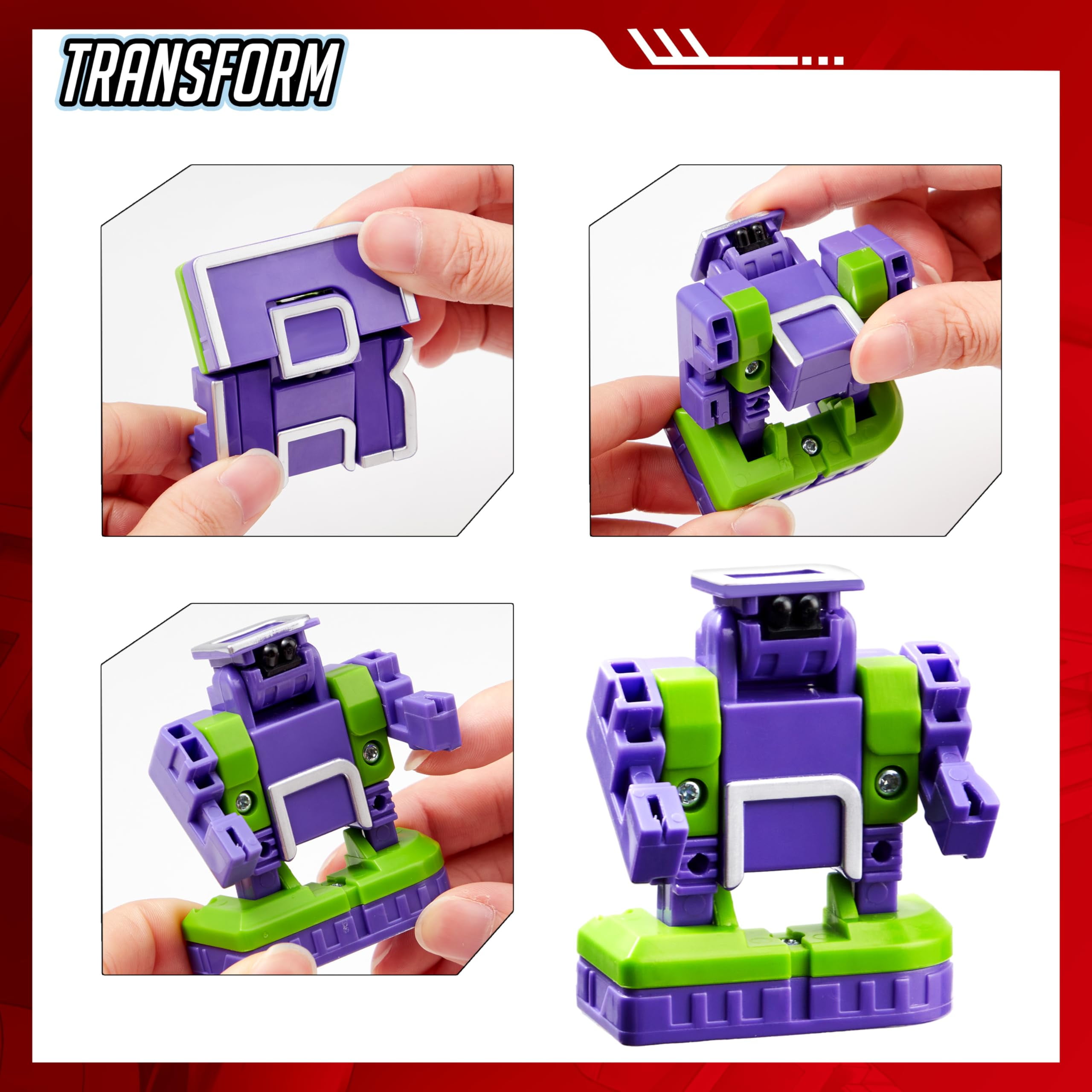 Joyfy 26-in-3 Alphabet Bots Toy 26 Pcs Transforming Robot for Kids Educational Building STEM Toys for Toddlers & Preschool Boys 3 4 5 6 Years Old Gifts for Birthday Christmas, Learning Resources