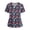 Deep Red, variant on Nursing Scrubs Top for Women - 4th of July Heart & Fireworks Print V-Neck Uniform with Pockets, USA 250th Anniversary Stretchy Short Sleeve Tunic Navy XXL